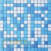Elada Mosaic. Мозаика МСD002Р (327*327*4мм) бело-голубой на бумаге