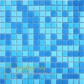 Elada Mosaic. Мозаика МС107Р (327*327*4мм) голубая на бумаге